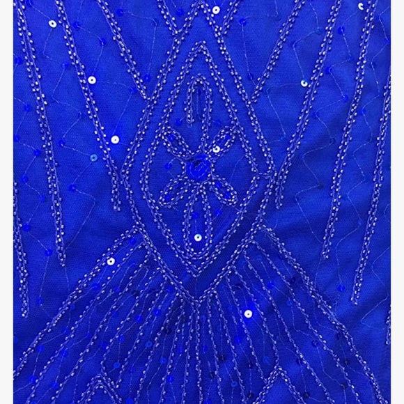 1920 Cocktail Gatsby Themed Art Deco Flapper Dress - Picture 4 of 4